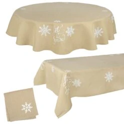 Let It Snow Fabric Tablecloths / Napkins Xmas Decoration -Halloween Costumes Store 098c2706 4b23 4956 b916 c01550af6dd3