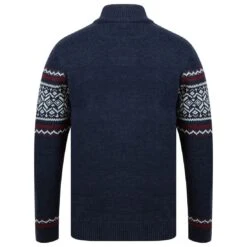 Mens Fair Isle Christmas Jumper Traditional Style Knit 1/4 Zip -Halloween Costumes Store 1A15309 blue 1600 2 opt 80804.1601044453.1100.1100