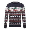 Mens Driving Home Fair Isle Style Christmas Jumper -Halloween Costumes Store 1A189551A 1.opt