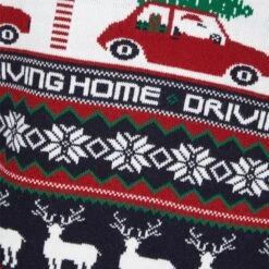 Mens Driving Home Fair Isle Style Christmas Jumper -Halloween Costumes Store 1A189551A 3.opt
