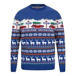 Mens Driving Home Fair Isle Style Christmas Jumper -Halloween Costumes Store 1A189551F 1.opt