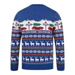 Mens Driving Home Fair Isle Style Christmas Jumper -Halloween Costumes Store 1A189551F 2.opt