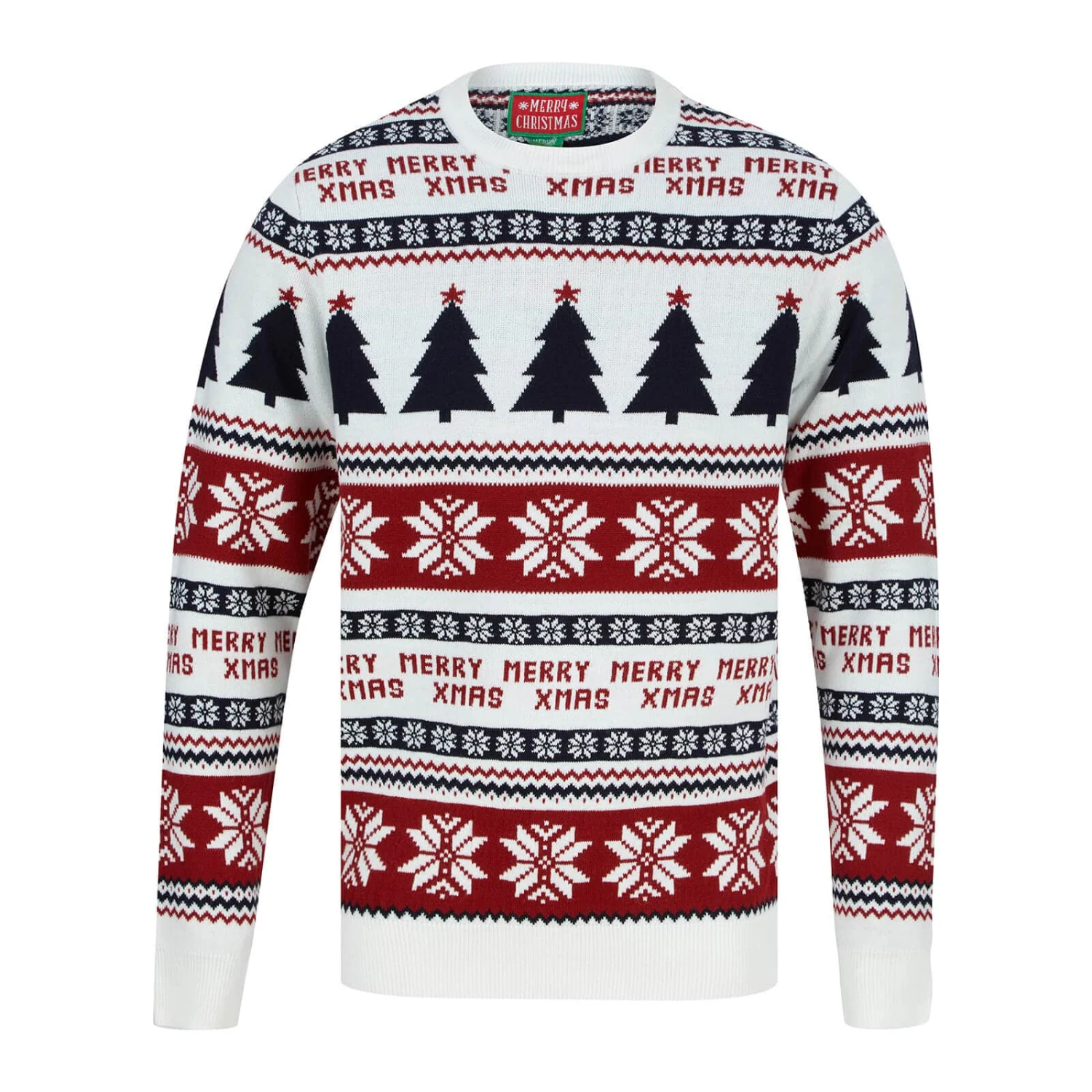 Mens Fair Isle Style Merry Xmas Christmas Jumper 3 Mens Fair Isle Style Merry Xmas Christmas Jumper