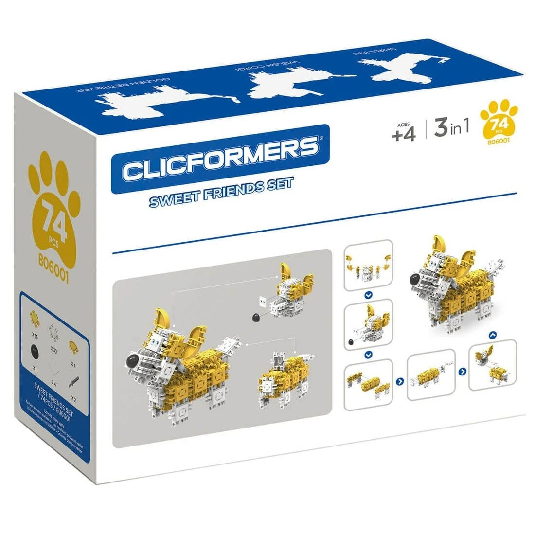 Clicformers Friends Set Dogs Building Blocks Creative 70+ Pcs 7 Clicformers Friends Set Dogs Building Blocks Creative 70+ Pcs - Image 5