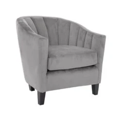 Hodge & Hodge Tub Shaped Armchair With Velvet Style Cover -Halloween Costumes Store 1 79468.opt 54017.1597145405.1100.1100