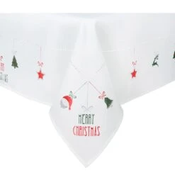 Merry Christmas Fabric Tablecloths / Napkins Xmas Decoration