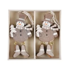 Set Of 6 Novelty Christmas Wooden Tree Decorations Boxed -Halloween Costumes Store 21b36d86 bb72 4991 823e 32194725a12d