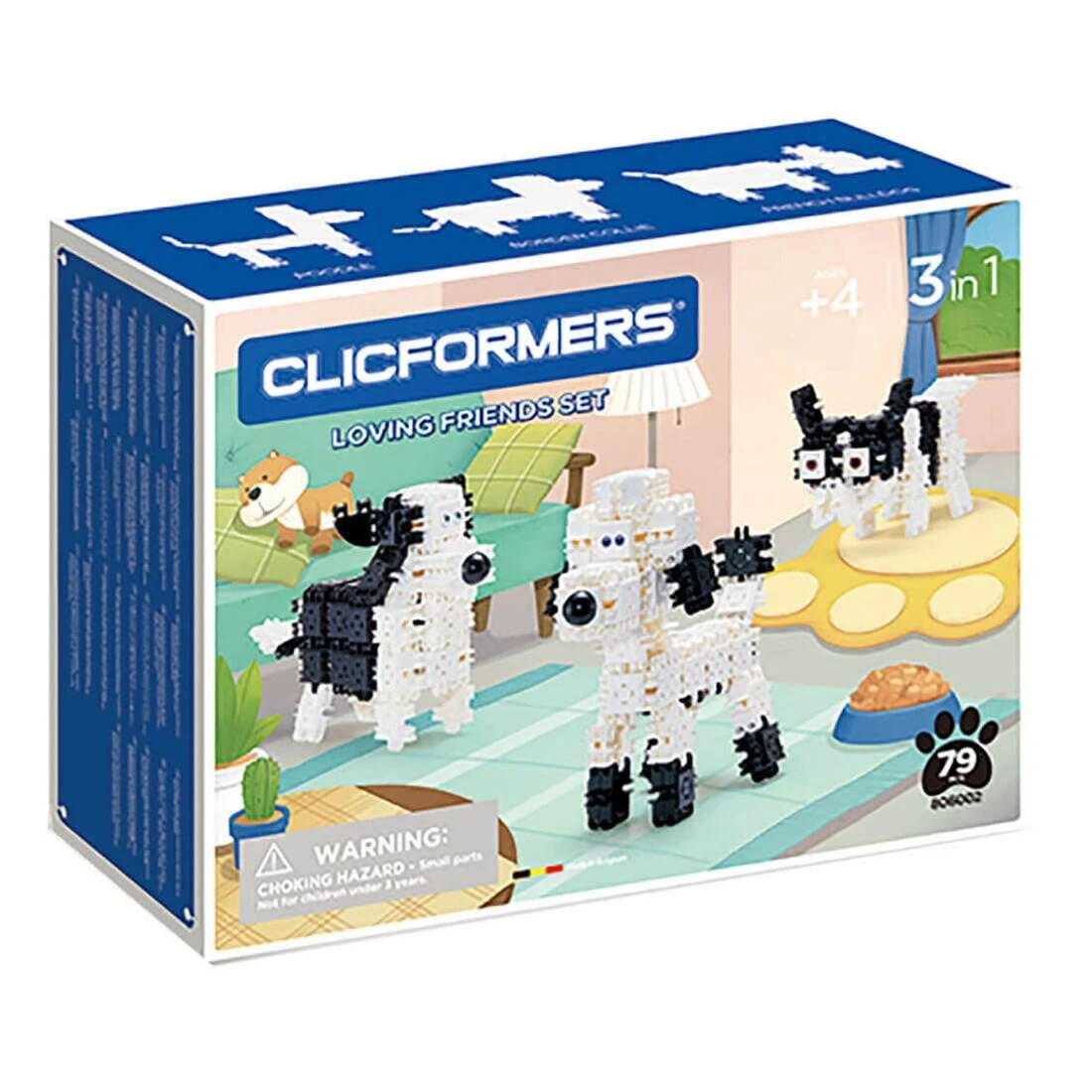 Clicformers Friends Set Dogs Building Blocks Creative 70+ Pcs 4 Clicformers Friends Set Dogs Building Blocks Creative 70+ Pcs - Image 2