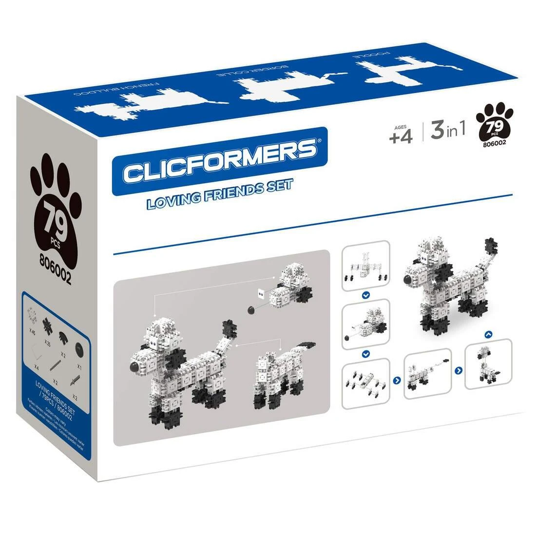 Clicformers Friends Set Dogs Building Blocks Creative 70+ Pcs 5 Clicformers Friends Set Dogs Building Blocks Creative 70+ Pcs - Image 3
