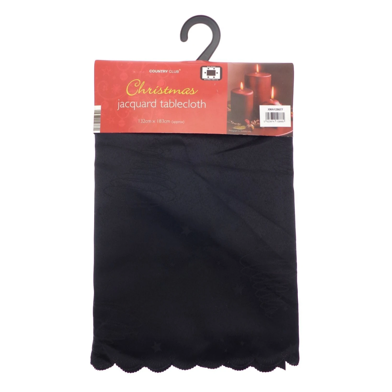 Christmas Tree Jacquard Festive Tablecloth Assorted Colours 4 Christmas Tree Jacquard Festive Tablecloth Assorted Colours - Image 2