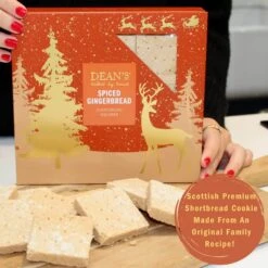 9 X 200g Deans Spiced Gingerbread Shortbread Squares B/B 15 JUN 2023 -Halloween Costumes Store DEA2330 3 opt