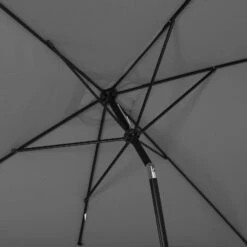 3m X 2m Rectangle Parasol Crank Tilt Garden Patio Umbrella -Halloween Costumes Store DarkGrey2