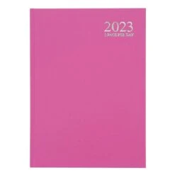 2023 A4 Appointment Diary 2 Pages Per Day Hardback -Halloween Costumes Store DiaryPink