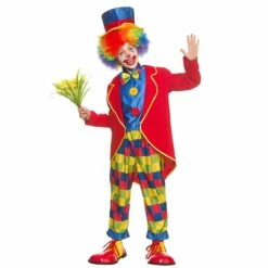 Kids Circus Clown Funny Fancy Dress Costume Halloween