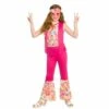 Girls Groovy Hippie Fancy Dress Costume 60s Pink Flares 2 Girls Groovy Hippie Fancy Dress Costume 60s Pink Flares -Halloween Costumes Store EG 3625 1000 57506.1513607455.1100.1100
