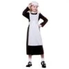Girls Victorian Maid Costume Black Dress White Apron Mop Hat -Halloween Costumes Store EG 3643 opt