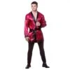 Mens Hollywood Bachelor Costume Red Smoking Jacket Robe Stag Night -Halloween Costumes Store EM 3273 opt
