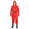Adults Hooded Jumpsuit With Belt Red TV Game Fancy Dress -Halloween Costumes Store EM 3285