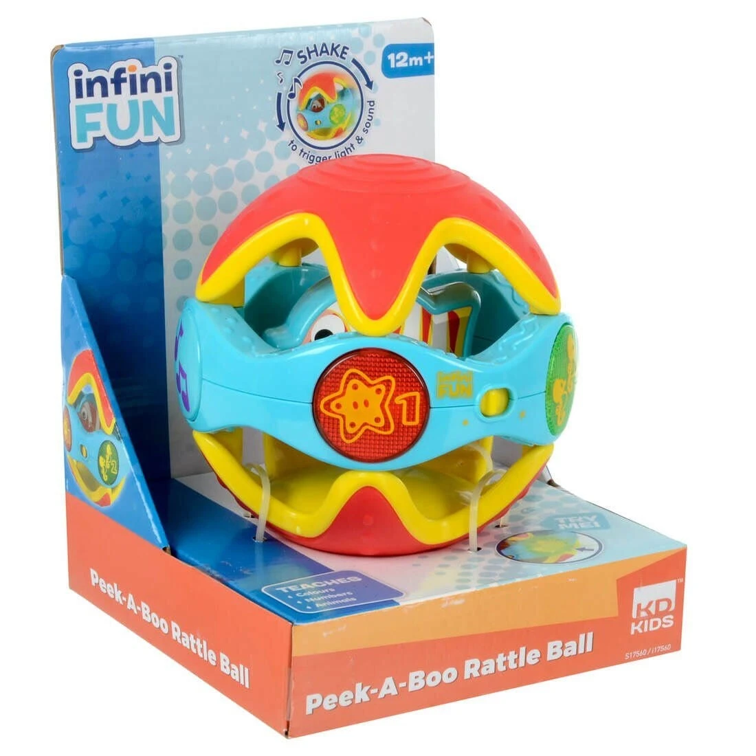 Peek-A-Boo Rattle Ball Fish Toy Lights Sounds Learn 13cm 5 Peek-A-Boo Rattle Ball Fish Toy Lights Sounds Learn 13cm - Image 3