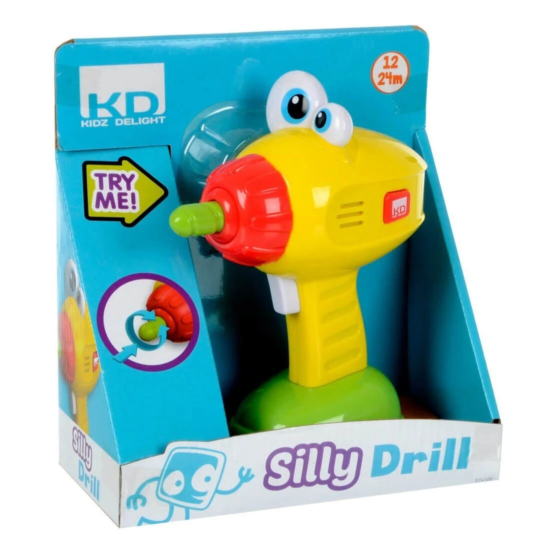 Silly Drill Toy Tool Funny Sounds Push Nose Spinning Bit 3 Silly Drill Toy Tool Funny Sounds Push Nose Spinning Bit