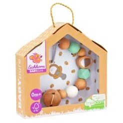 Eichhorn Baby Pure Dummy Chain Clip On Holder Natural Wood 0m+ -Halloween Costumes Store GRA100005700 6406 5 opt