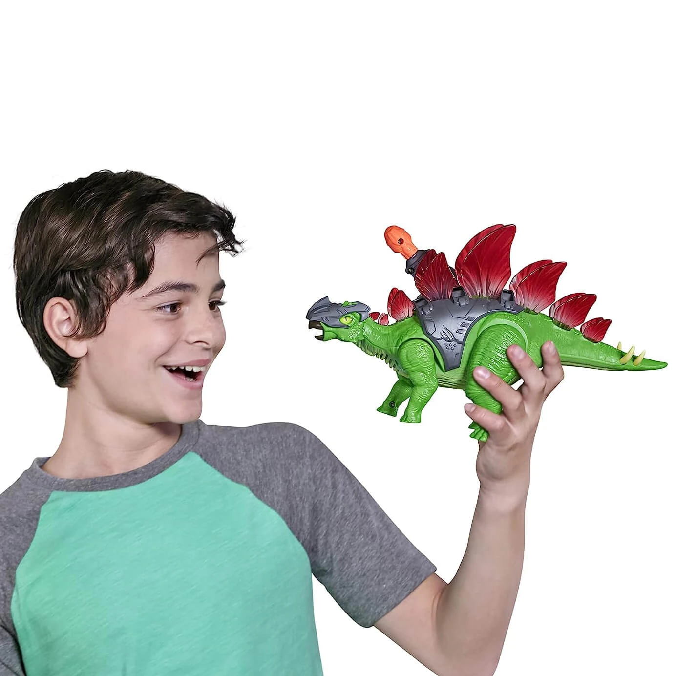 Robo Alive Dino Wars Stegosaurus Light Up Moving Roars 30cm 7 Robo Alive Dino Wars Stegosaurus Light Up Moving Roars 30cm - Image 5