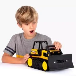 Tonka Steel Classics Bulldozer Tough Metal Yellow Earth Mover -Halloween Costumes Store GRA6027 6374 3 opt