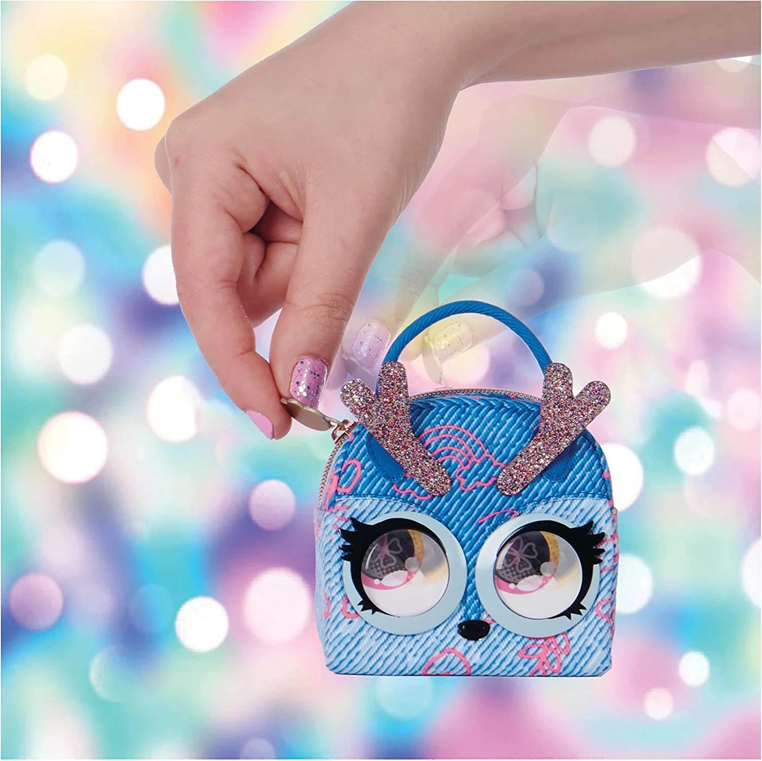 Purse Pets Micros Mini Handbag Rolling Eyes Zip Closing 9cm 4 Purse Pets Micros Mini Handbag Rolling Eyes Zip Closing 9cm - Image 2