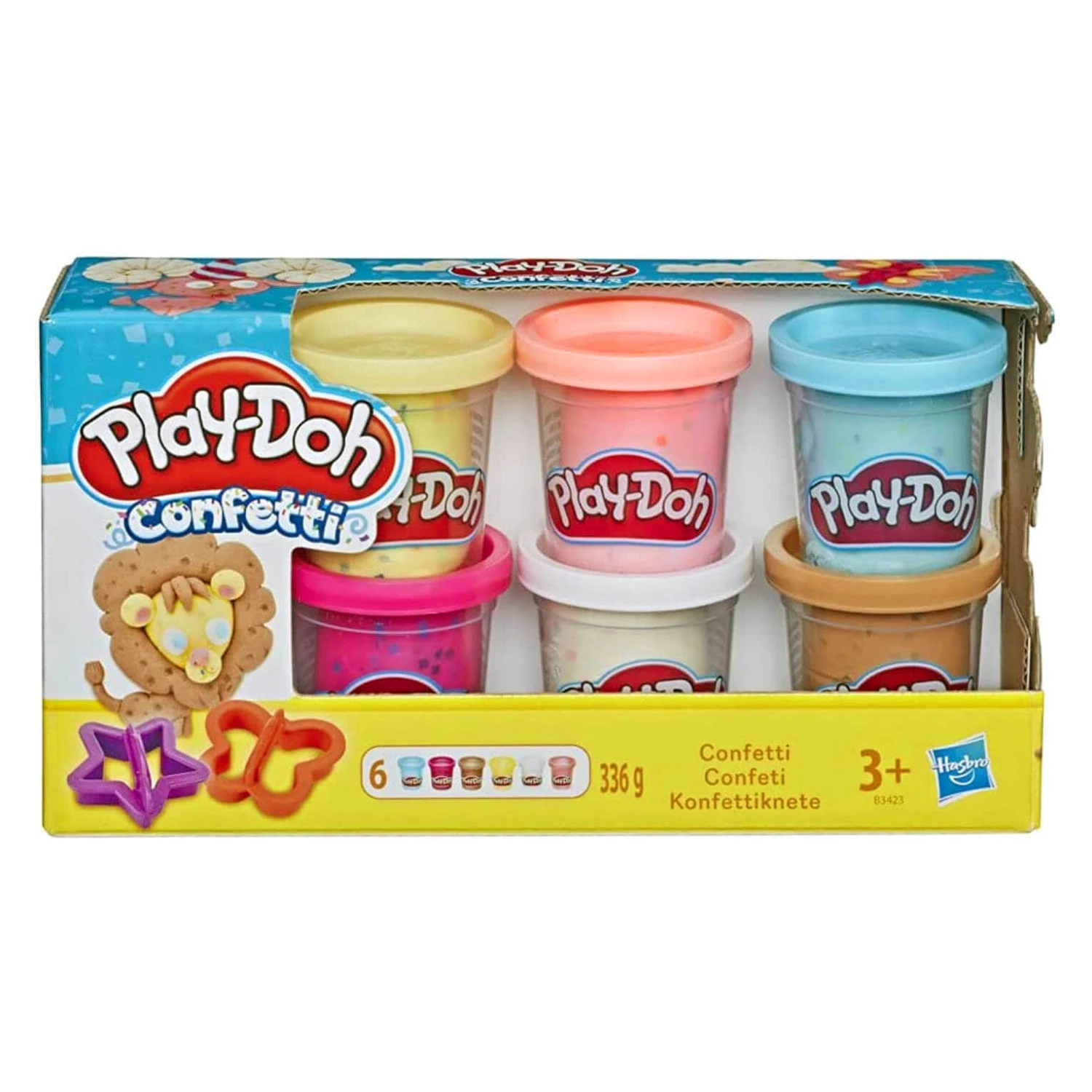 Play-Doh Confetti Compound Collection 6 Pots 2 Cutter Shapes 3 Play-Doh Confetti Compound Collection 6 Pots 2 Cutter Shapes