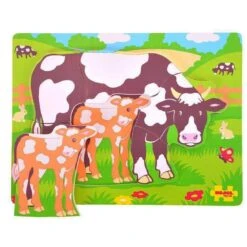 Bigjigs Chunky Puzzle Mum & Baby Cow Wooden Jigsaw Game -Halloween Costumes Store GRABB009 1600 2 26988.1520524818.1100.1100