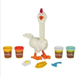 Play-Doh Animal Crew Cluck-a-Dee Feather Fun Chicken 4 Tubs -Halloween Costumes Store GRAE6647 6434 5L00 3 opt