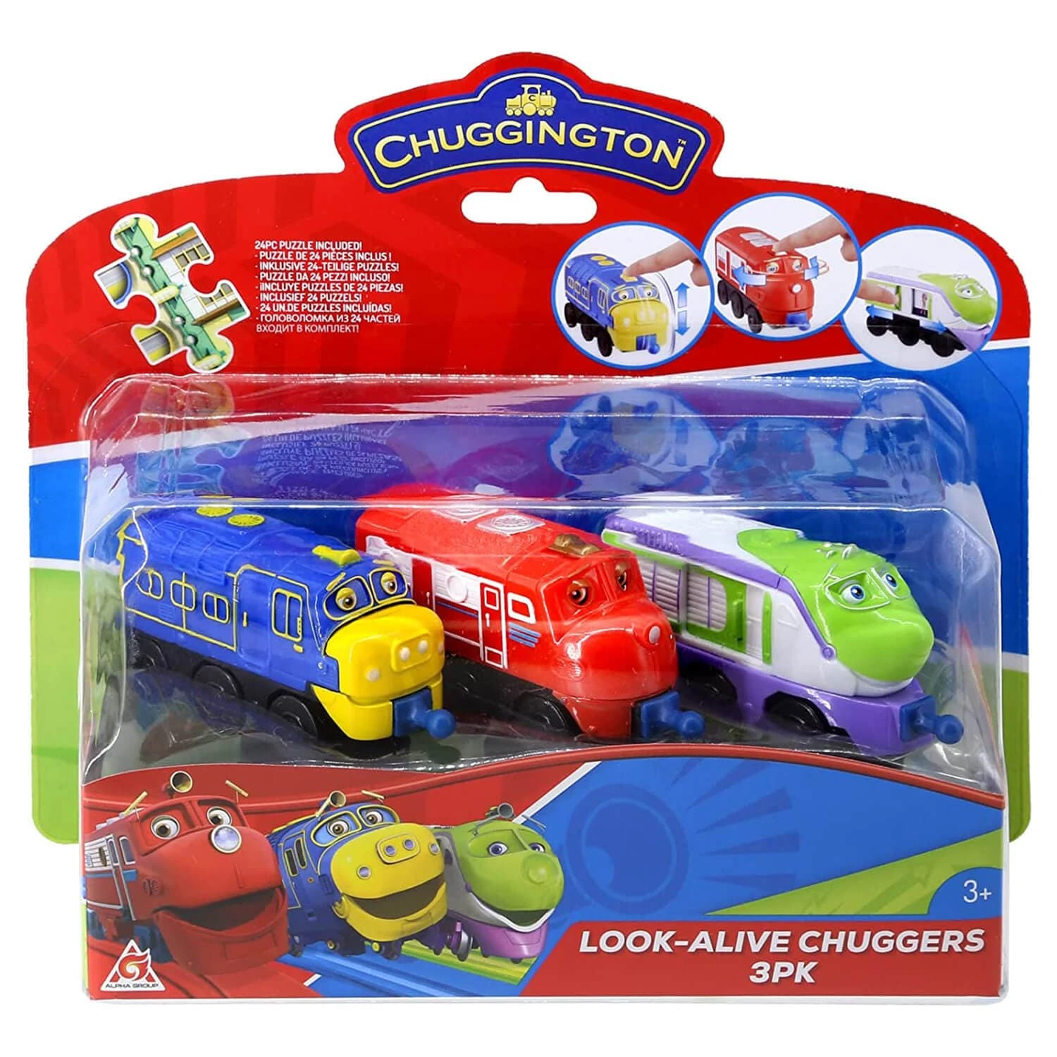 Pack Of 3 Chuggington Look Alive Chuggers Trains With Jigsaw 3 Pack Of 3 Chuggington Look Alive Chuggers Trains With Jigsaw