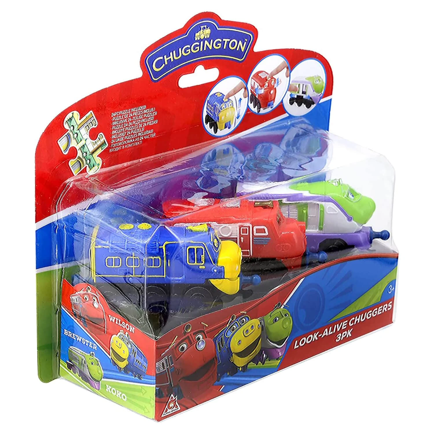 Pack Of 3 Chuggington Look Alive Chuggers Trains With Jigsaw 4 Pack Of 3 Chuggington Look Alive Chuggers Trains With Jigsaw - Image 2