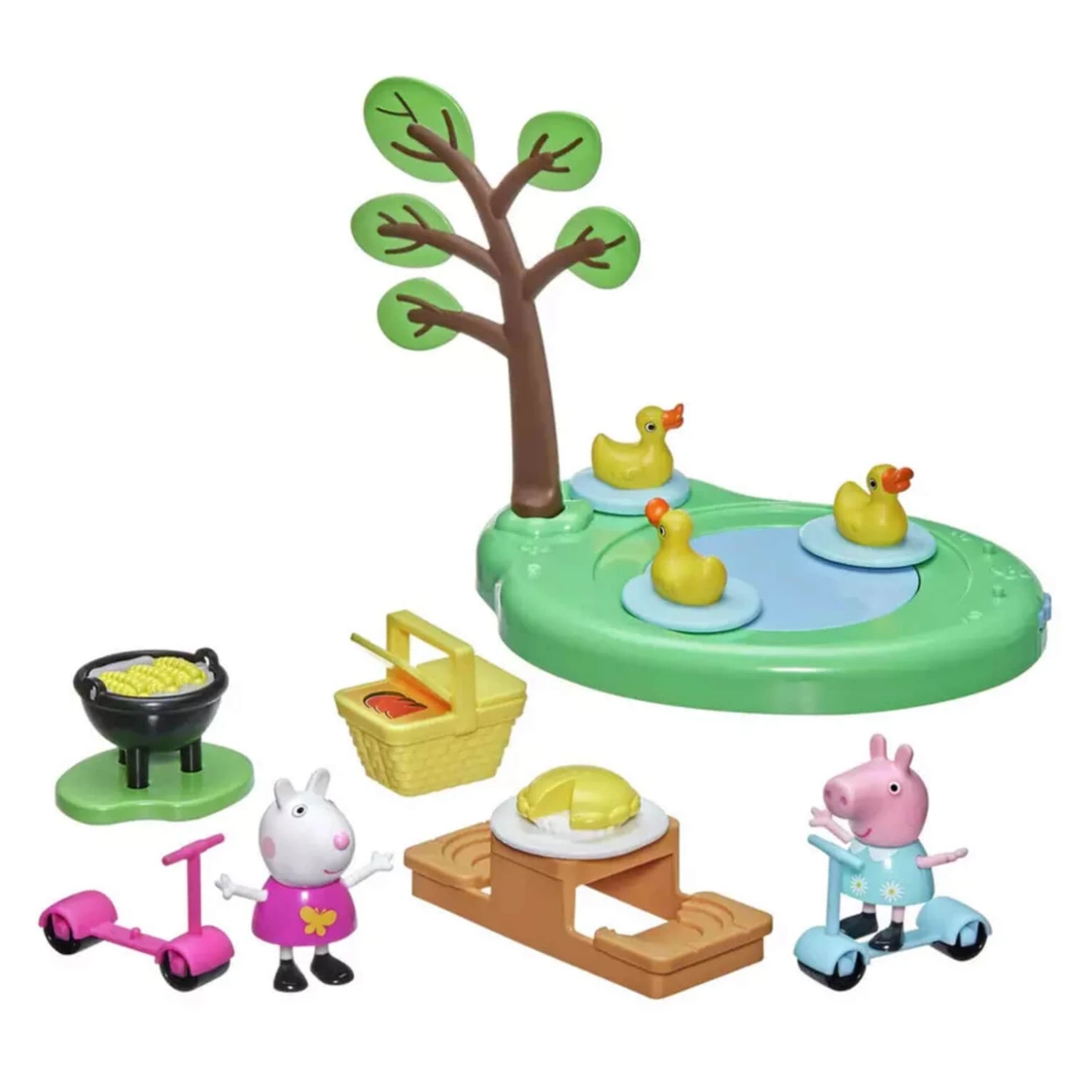 Peppa Pig Peppa's Picnic Playset 10 Piece Duck Pond 2 Figures 4 Peppa Pig Peppa's Picnic Playset 10 Piece Duck Pond 2 Figures - Image 2