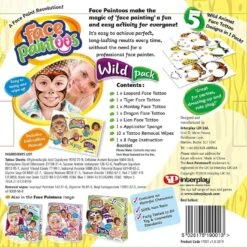 Face Paintoos Pack 5 Tattoos Designs Fancy Dress Fun Art -Halloween Costumes Store GRAFP001 6119 2 opt