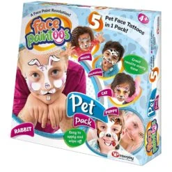 Face Paintoos Pack 5 Tattoos Designs Fancy Dress Fun Art -Halloween Costumes Store GRAFP002 6119 1 opt