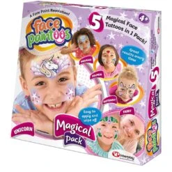 Face Paintoos Pack 5 Tattoos Designs Fancy Dress Fun Art -Halloween Costumes Store GRAFP003 6119 1 opt