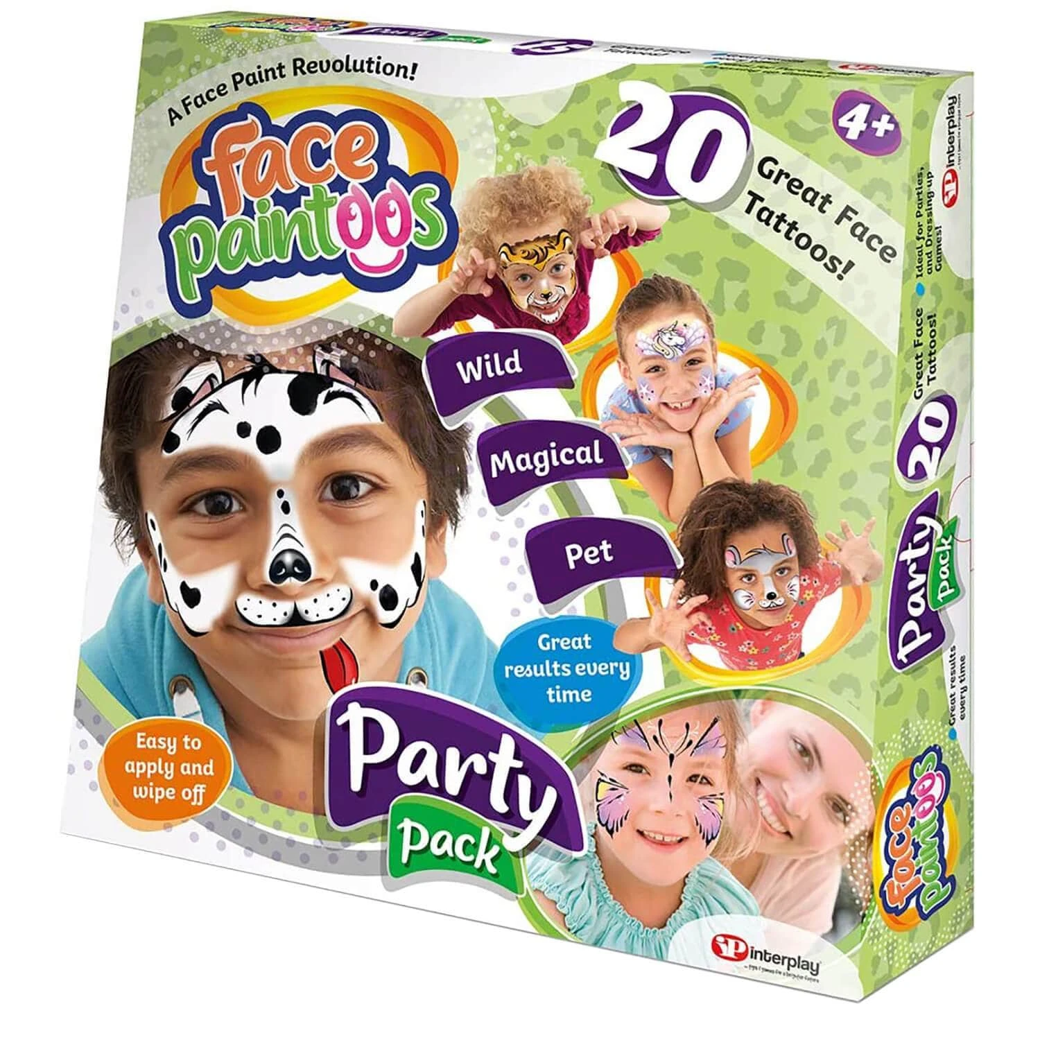 Face Paintoos Party Pack 20 Tattoos Fancy Dress Fun Wild Pet Magic 3 Face Paintoos Party Pack 20 Tattoos Fancy Dress Fun Wild Pet Magic