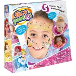 Face Paintoos Pack 5 Tattoos Designs Fancy Dress Fun Art -Halloween Costumes Store GRAFP202 6119 1 opt