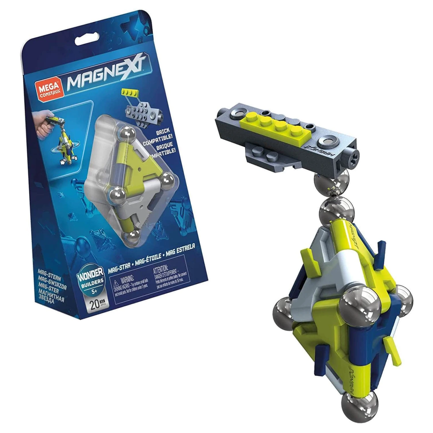 Mega Construx Magnext Mag-Star Building Set 20 Pieces 4 Mega Construx Magnext Mag-Star Building Set 20 Pieces - Image 2