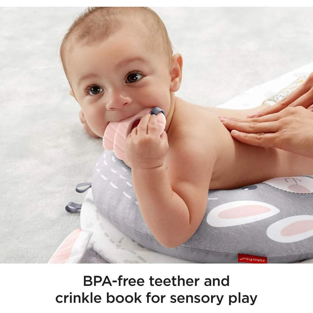 Fisher Price Baby Bunny Massage Set Soothing Fun Mat Teether 6 Fisher Price Baby Bunny Massage Set Soothing Fun Mat Teether - Image 4
