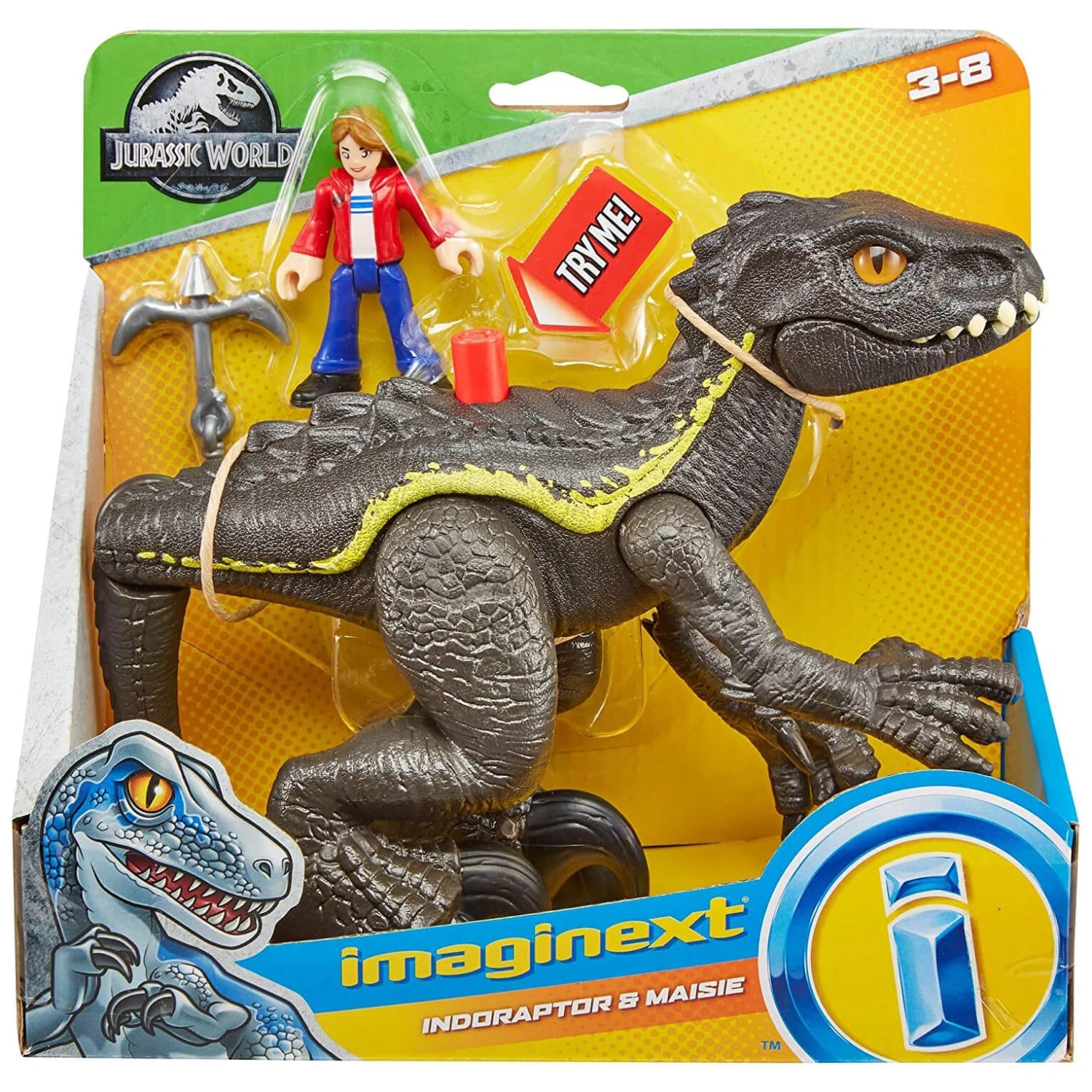 Imaginext Jurassic World Indoraptor & Masie Interactive Toy 3 Imaginext Jurassic World Indoraptor & Masie Interactive Toy