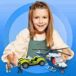 Mega Construx Police Chase Building Set Helicopter Car Age 5+ -Halloween Costumes Store GRAGLK55 6123 9223 3