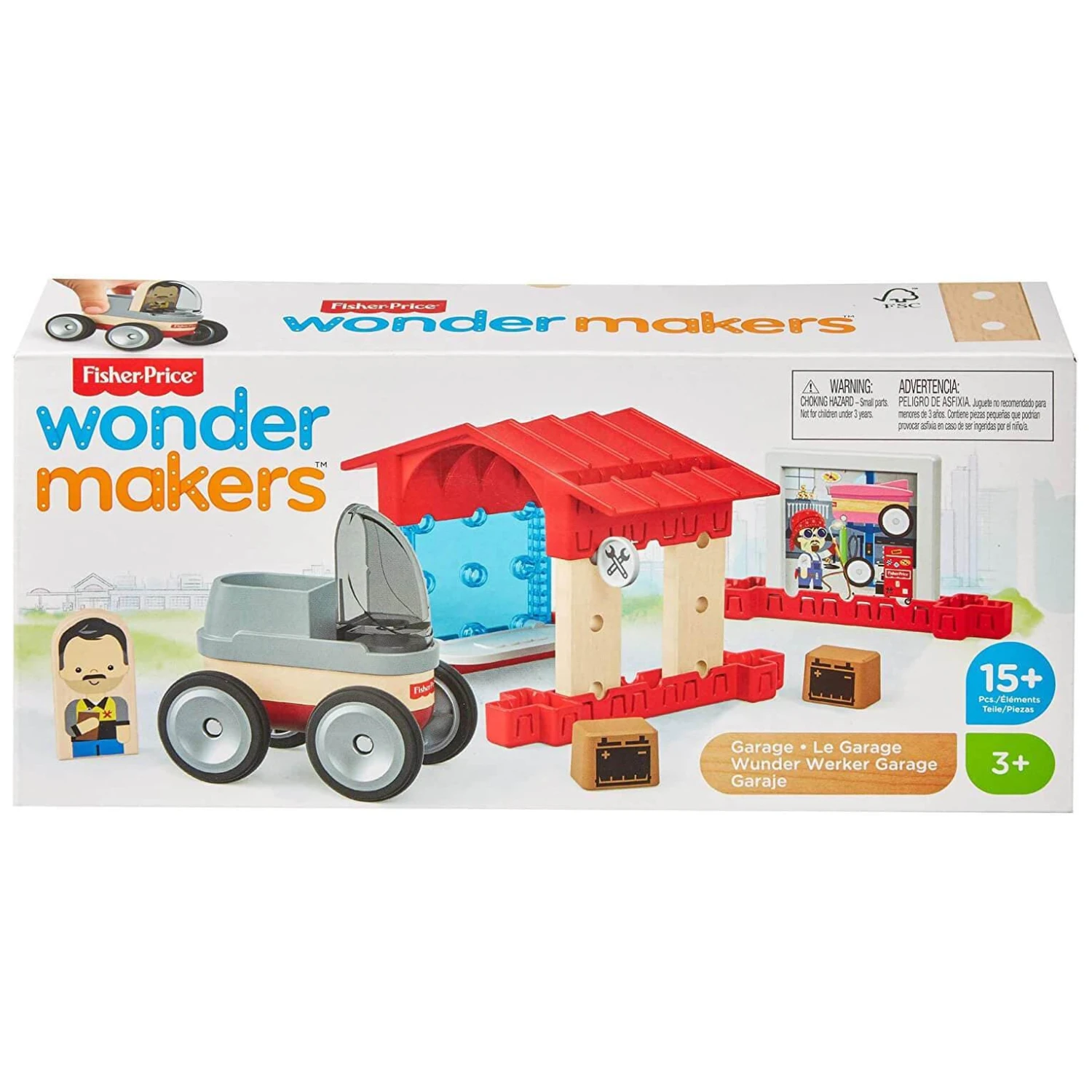 Fisher Price Wonder Makers Garage Building Set 3 Fisher Price Wonder Makers Garage Building Set