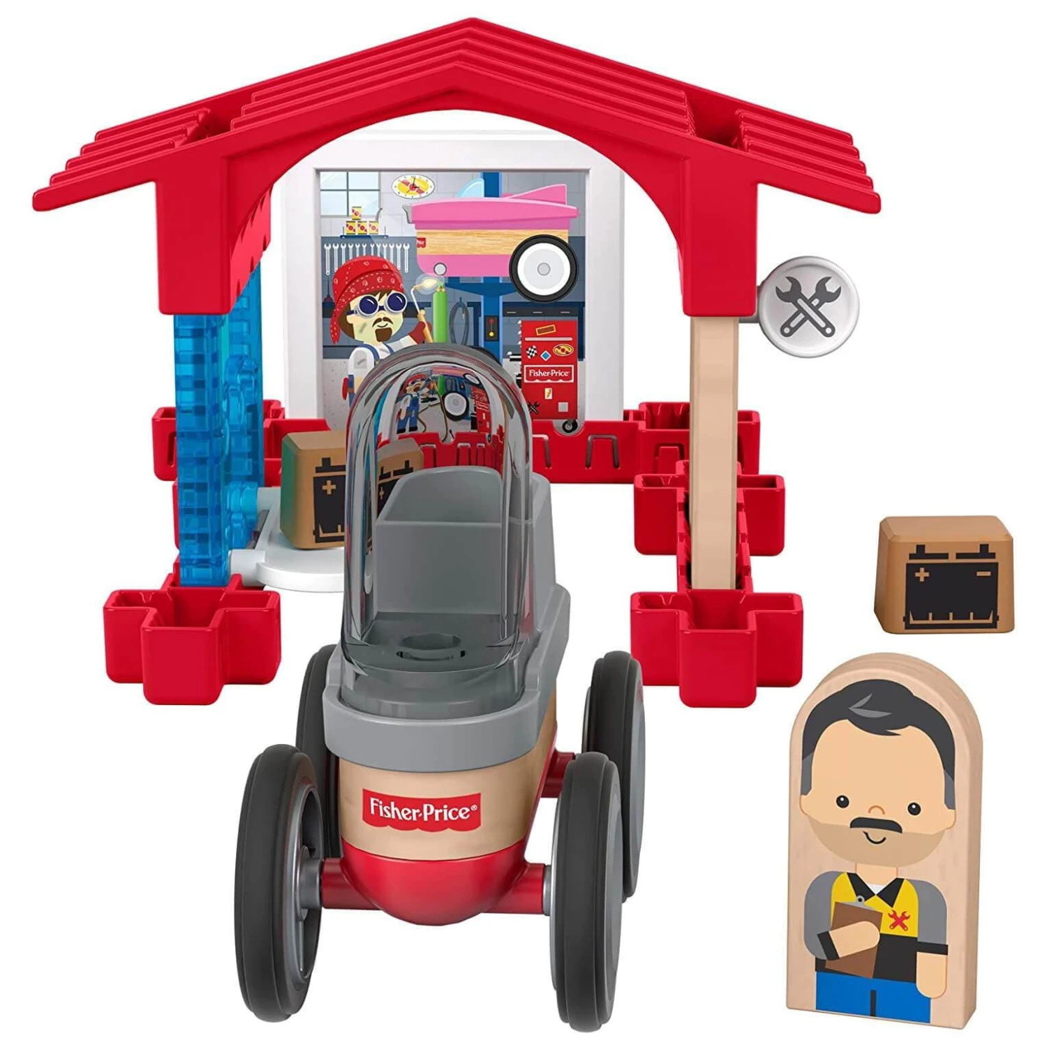 Fisher Price Wonder Makers Garage Building Set 5 Fisher Price Wonder Makers Garage Building Set - Image 3