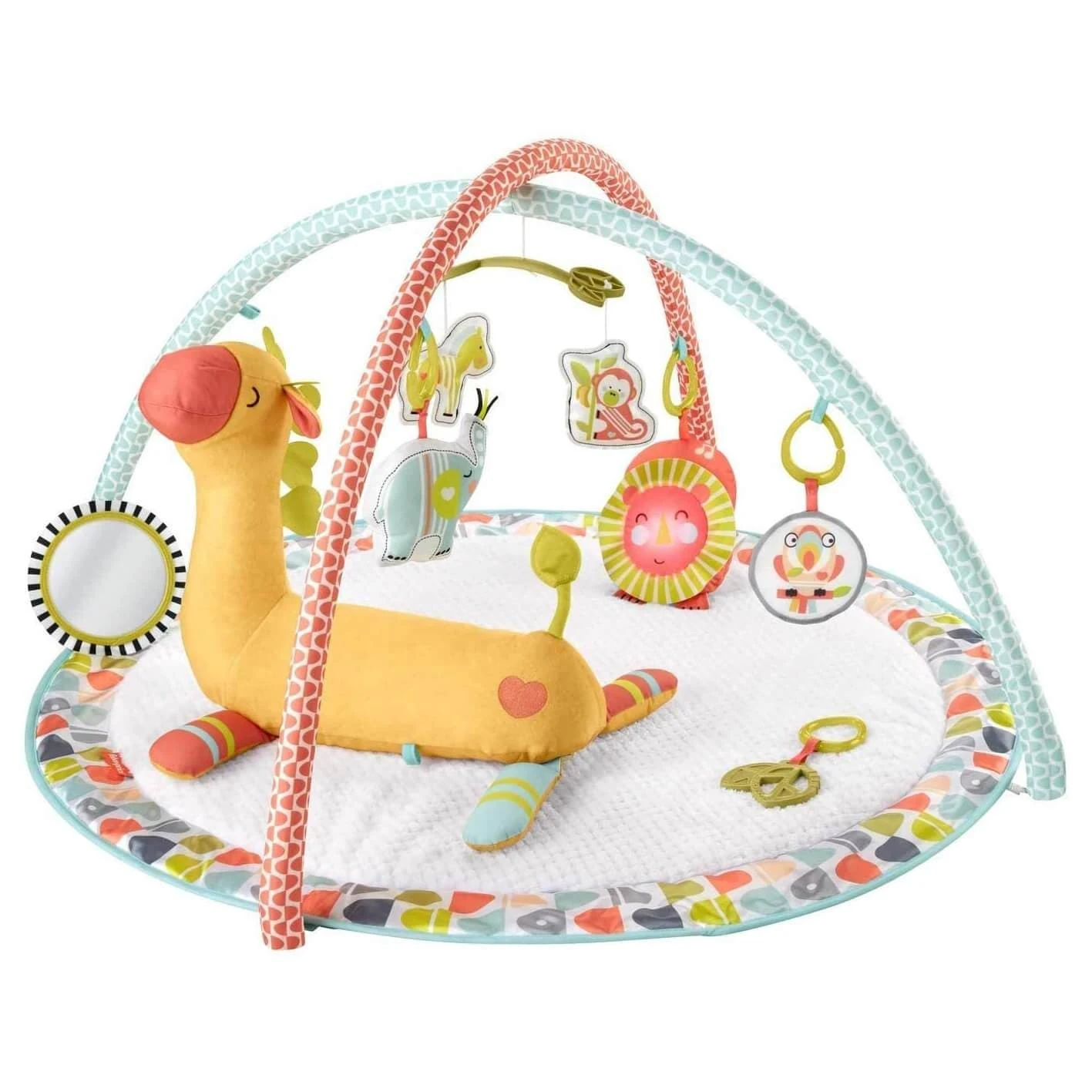 Fisher Price Go Wild Gym & Giraffe Wedge Mat Music Light 4 Fisher Price Go Wild Gym & Giraffe Wedge Mat Music Light - Image 2