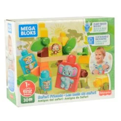 Mega Bloks Safari Friends Building Set Plant Based Blocks 30pc