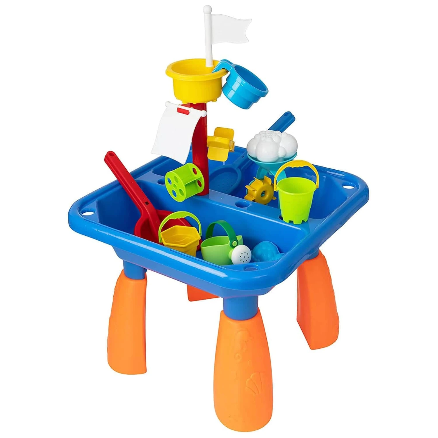 Sand & Water Play Table 22 Pieces Tiny Tots Build Outdoor Toy 4 Sand & Water Play Table 22 Pieces Tiny Tots Build Outdoor Toy - Image 2