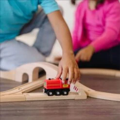 Melissa & Doug Train Set Wooden Figure 8 Track Bridge 22 Pieces -Halloween Costumes Store HEA10703 5 opt