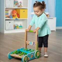 Melissa & Doug Chomp & Clack Alligator Wooden Push Along Toy -Halloween Costumes Store HEA13129 4 opt